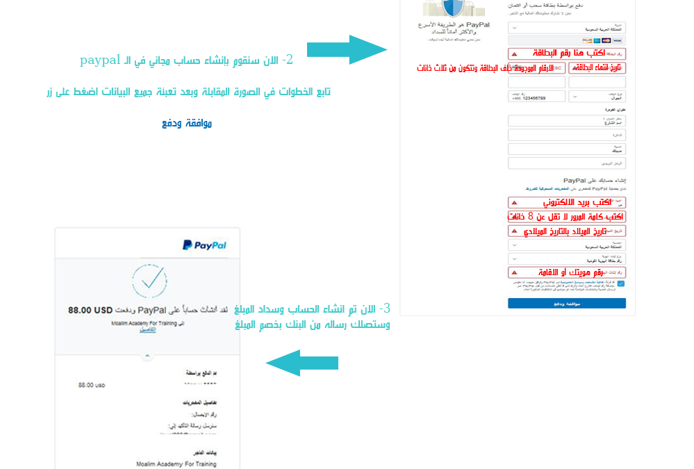السداد بواسطة البطاقات